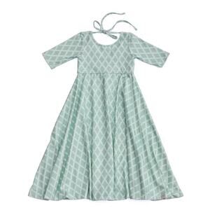 Well Dressed Wolf Omi Jo Pine Diamond Silt Green Maxi Dress Size 11/12 NWT